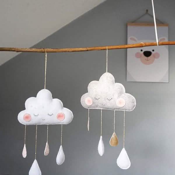 Decorative Cloud Felt Raindrop Pendant DailySale