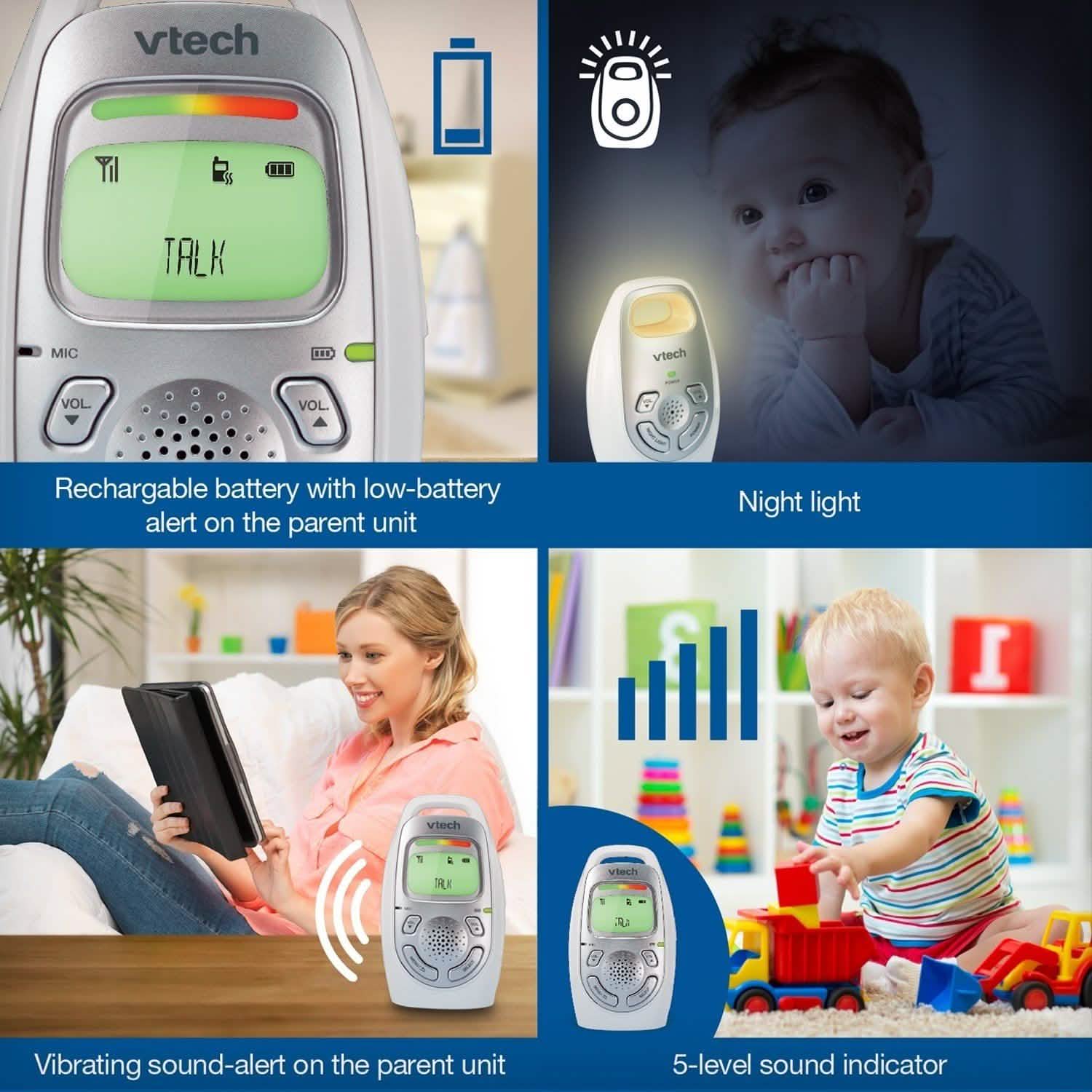 DECT 6.0 Digital Audio Baby Monitor with 2 Parent Units DailySale