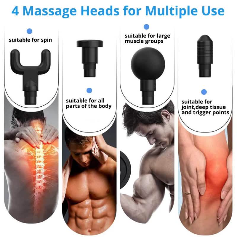 Deep Tissue Massage Gun with Interchangeable Heads DailySale