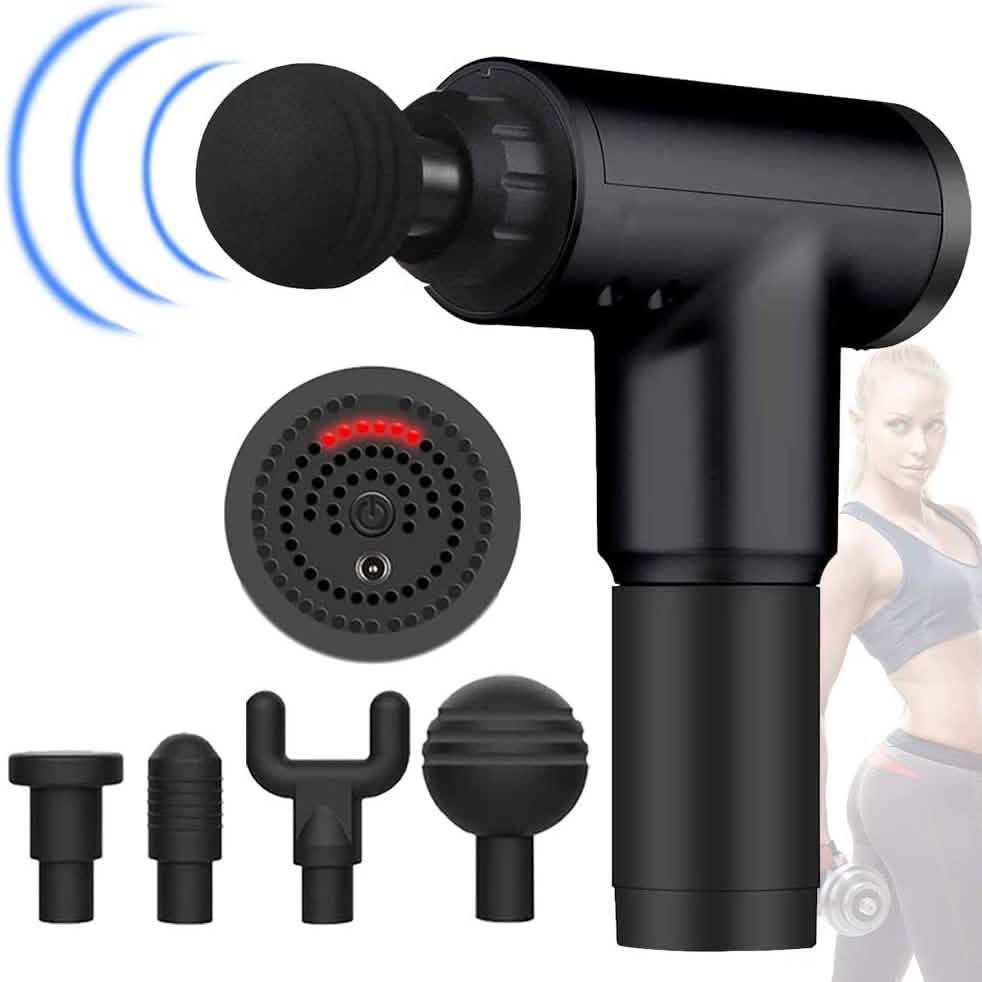 Deep Tissue Massage Gun with Interchangeable Heads DailySale