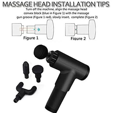 Deep Tissue Massage Gun with Interchangeable Heads DailySale