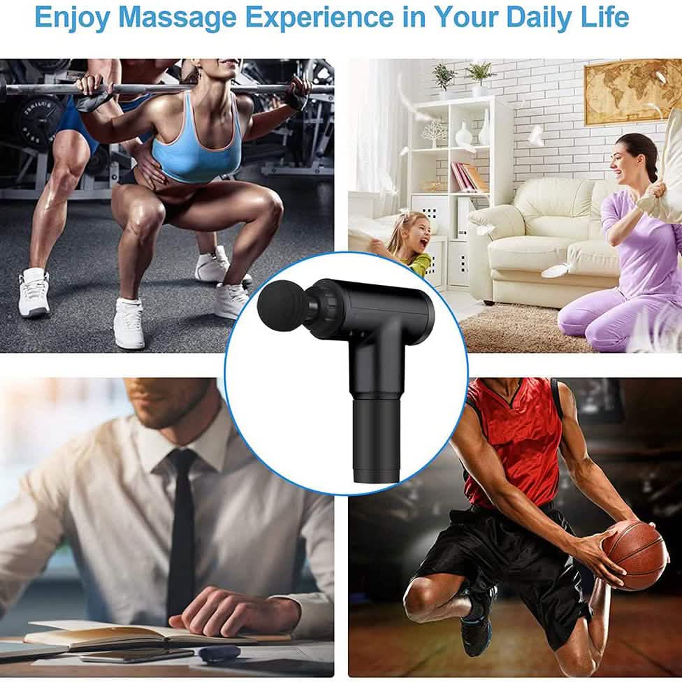 Deep Tissue Massage Gun with Interchangeable Heads DailySale