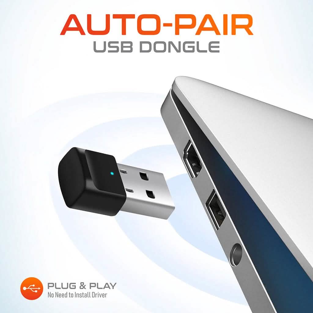 Delton 50X Noise Canceling Bluetooth or Auto Pair USB Dongle Headset with Charging Dock DailySale
