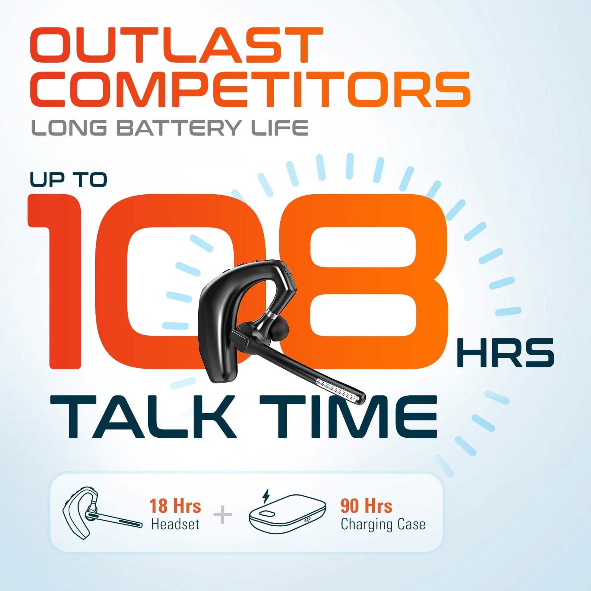 Delton 95X Wireless Computer Headset: Executive Bluetooth Headphone Active Noise Cancellation Earpiece DailySale