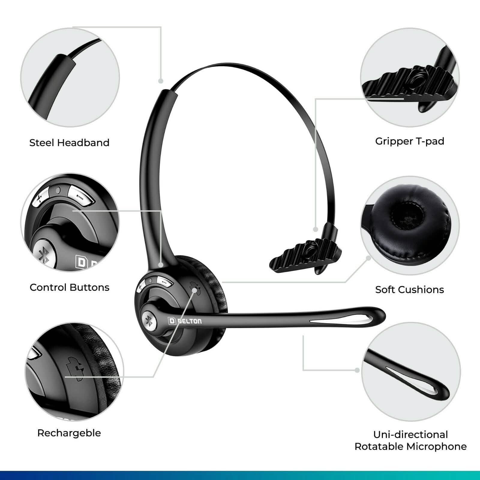 Delton On-Ear Bluetooth Headphone with Microphone DailySale