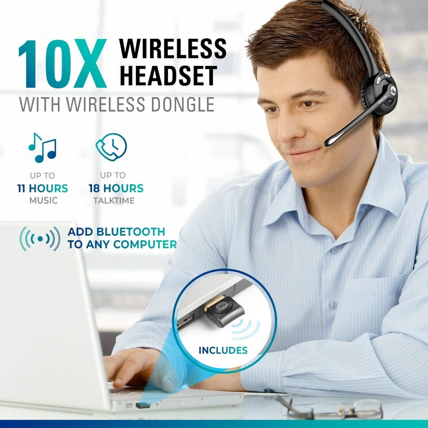 Delton On-Ear Bluetooth Headphone with Microphone DailySale