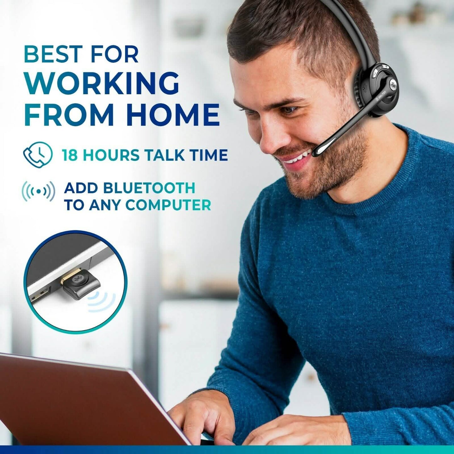 Delton On-Ear Bluetooth Headphone with Microphone DailySale