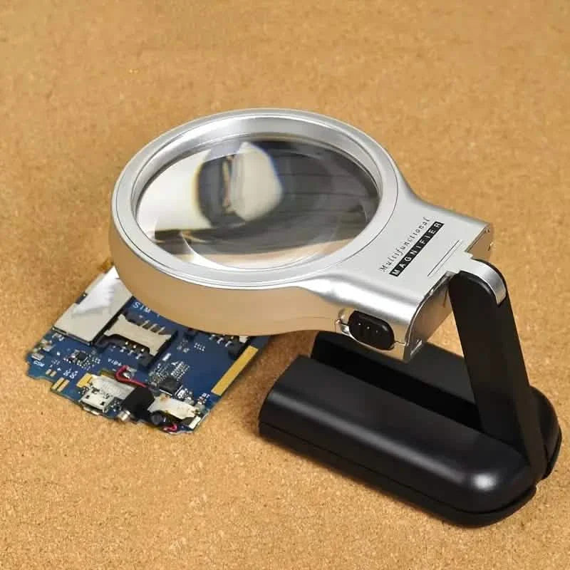 Desktop Handheld Magnifier Two-way Magnifying Mirror Foldable DailySale