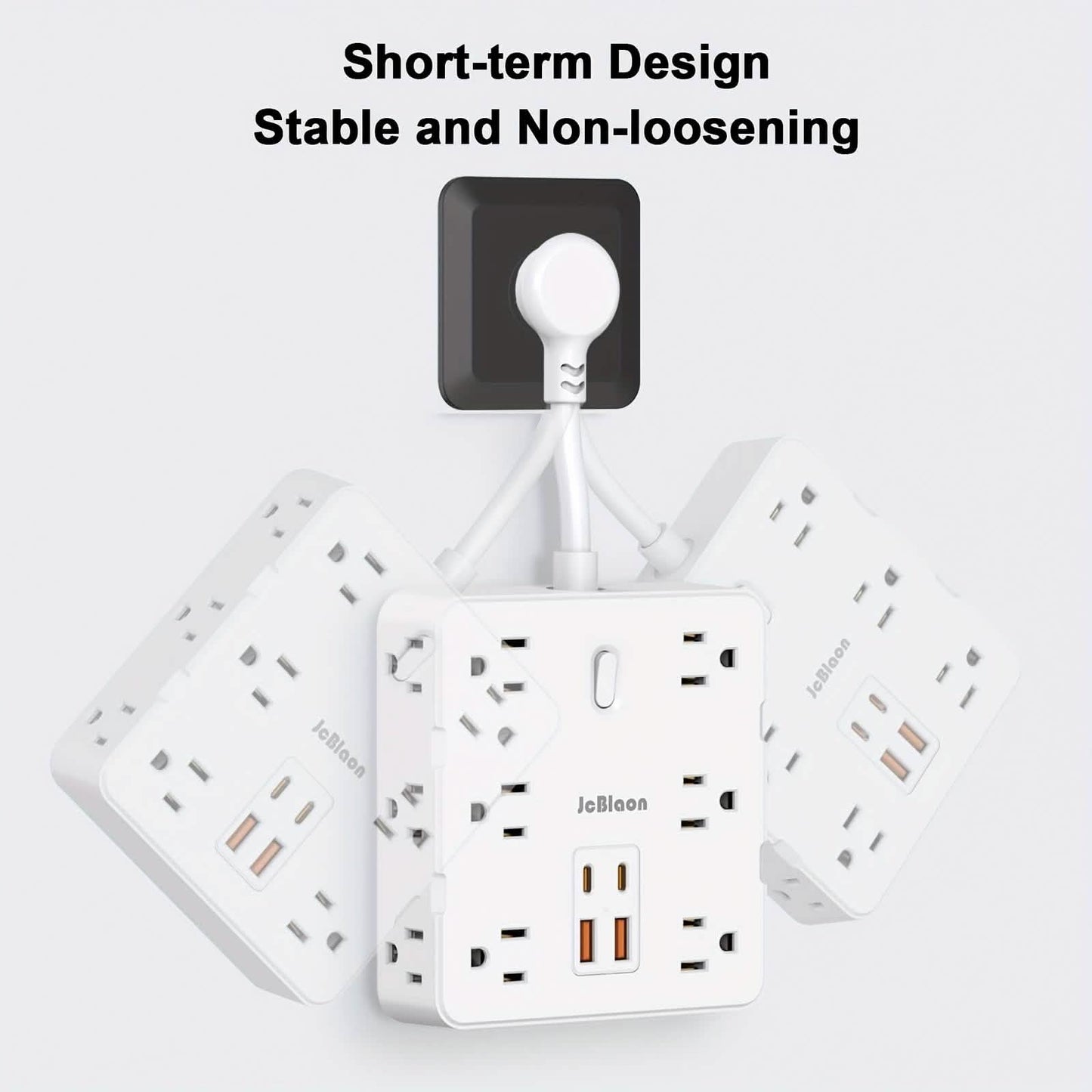 16-in-1 Power Strip – 12 AC Outlets & 4 USB Ports, White DailySale
