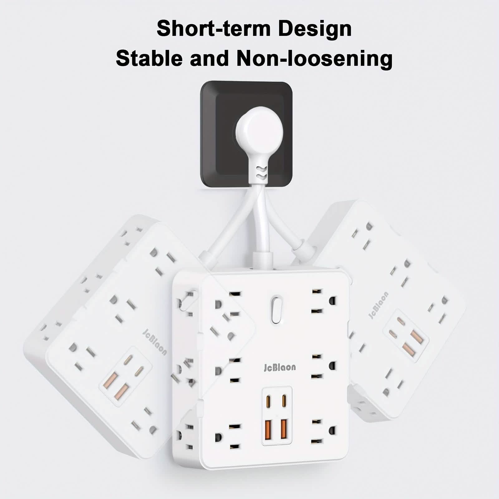 16-in-1 Power Strip – 12 AC Outlets & 4 USB Ports, White DailySale