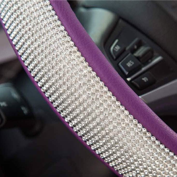 Diamond Leather Steering Wheel Cover with Bling Bling Crystal Rhinestones DailySale