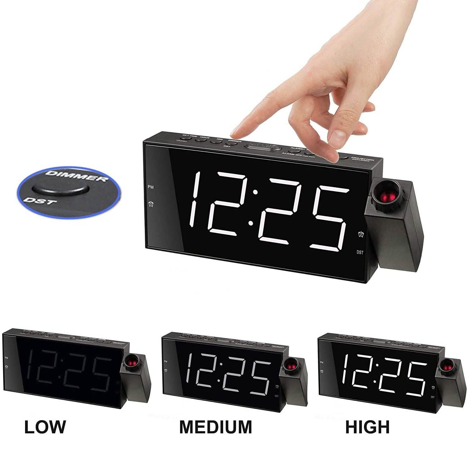 Digital Alarm Clock with Projection DailySale
