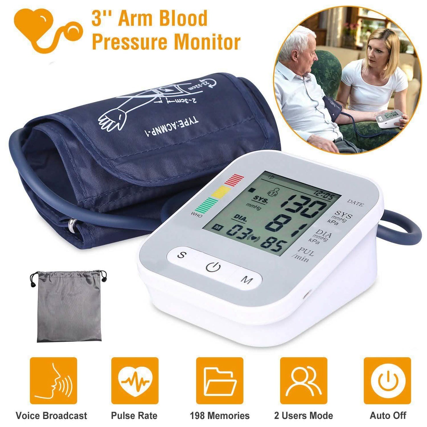 Digital Arm Blood Pressure Monitor DailySale