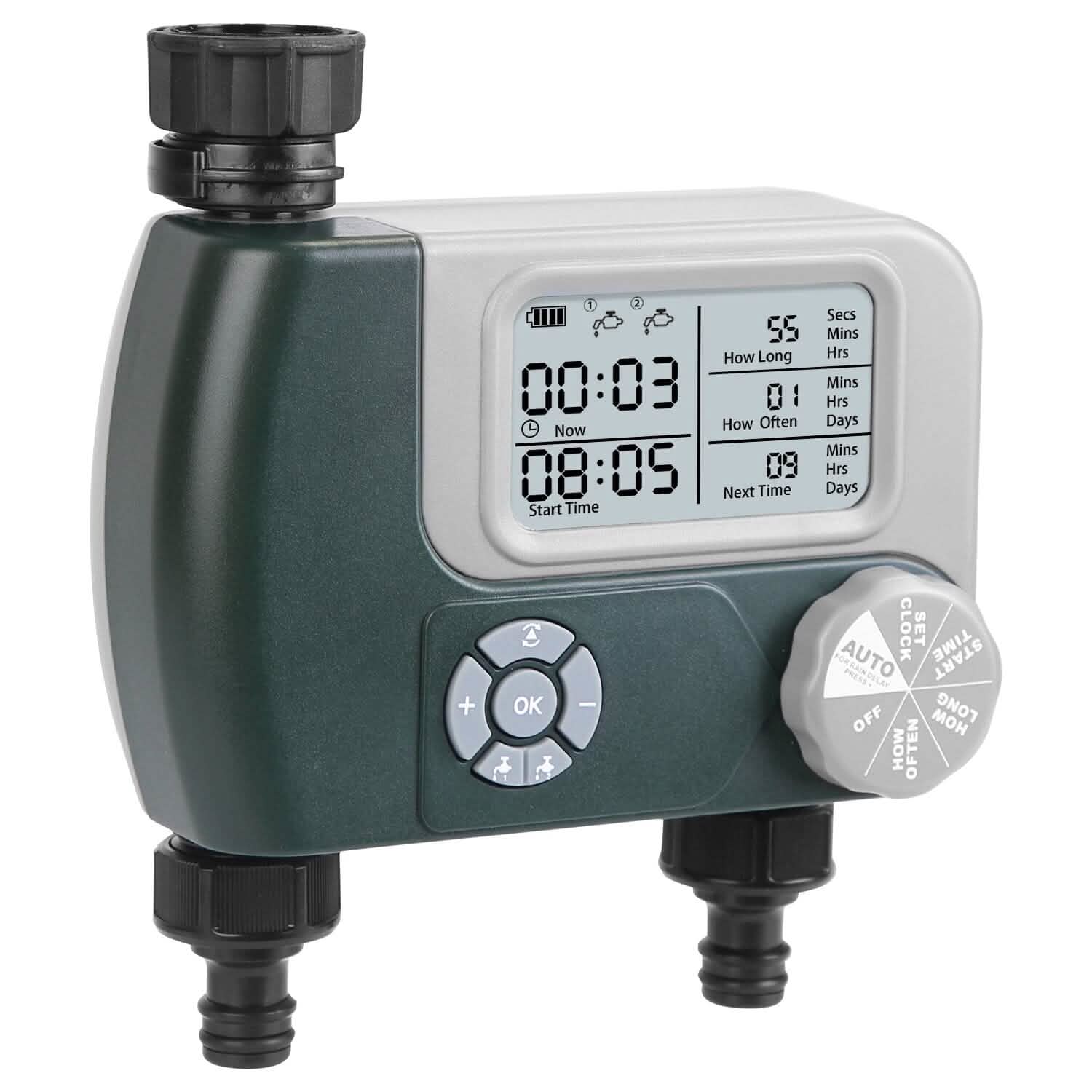 Digital Programmable Sprinkler Timer with 2 Outlet Zones DailySale