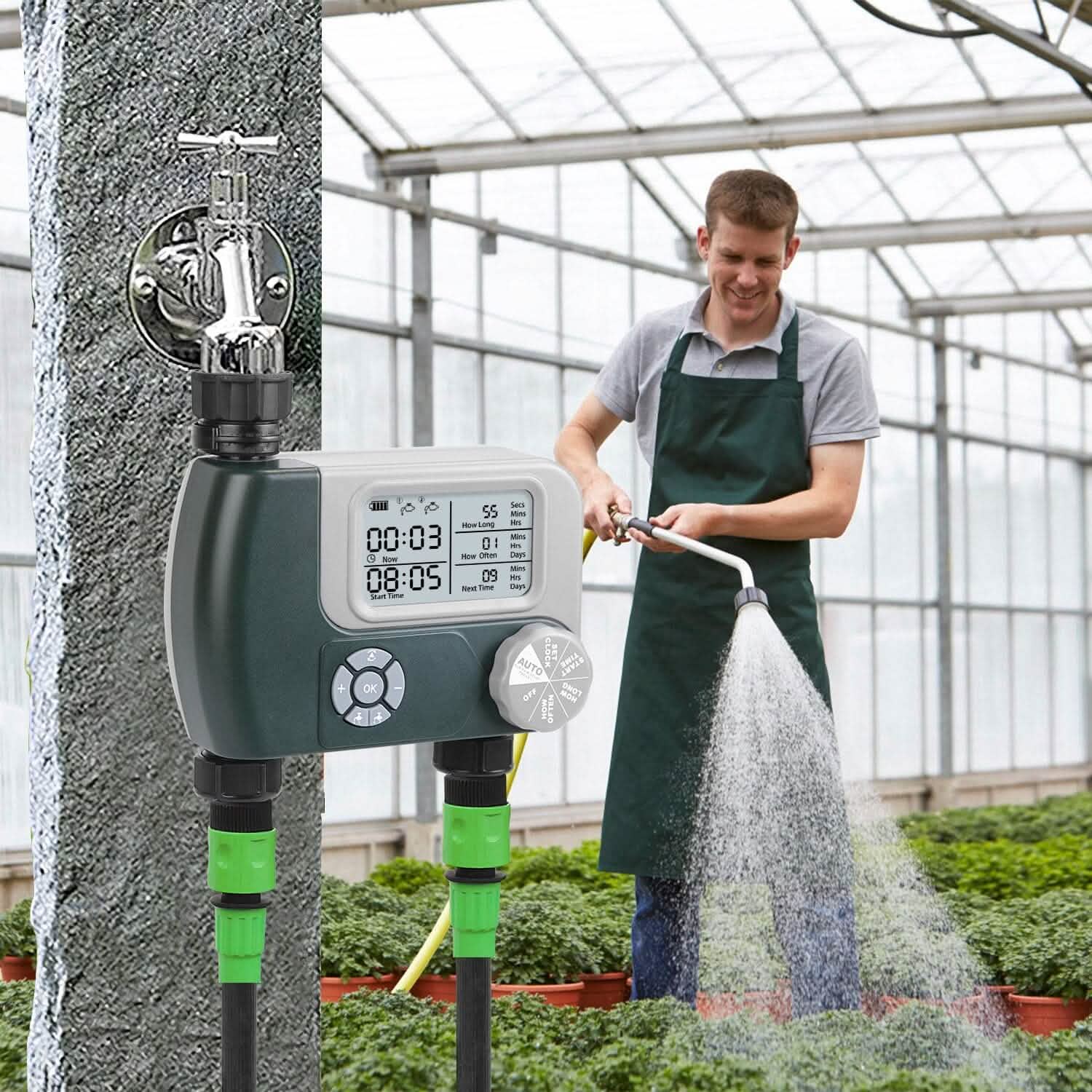 Digital Programmable Sprinkler Timer with 2 Outlet Zones DailySale