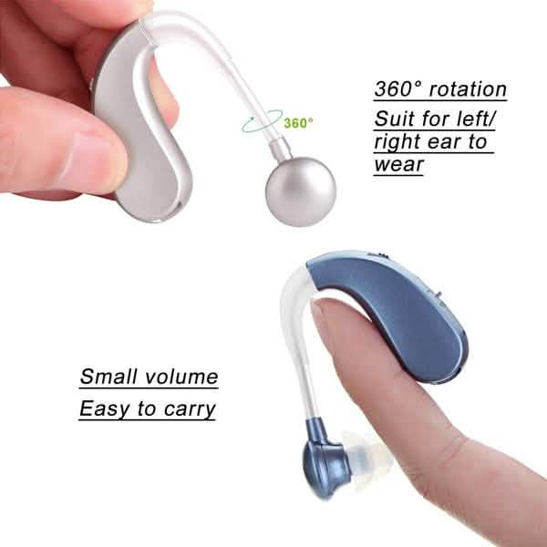 Digital Rechargeable Hearing Aids Acousticon Amplifier Audiphone Behind Ear Sound DailySale