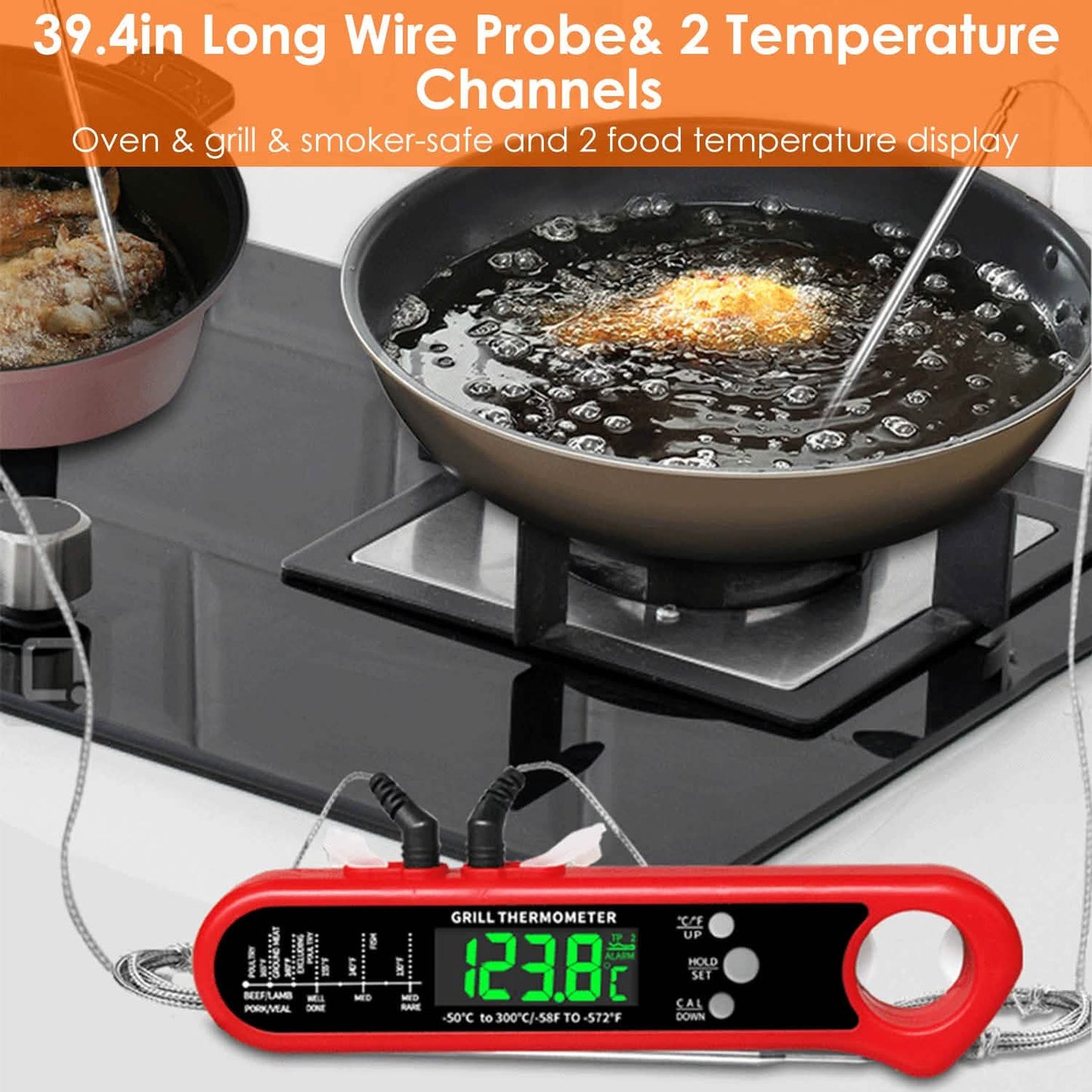 Digital Thermometer BBQ Meat Food Cooking Temperature Tester DailySale