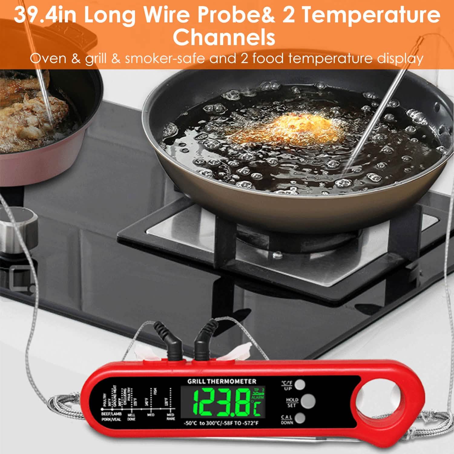 Digital Thermometer BBQ Meat Food Cooking Temperature Tester DailySale