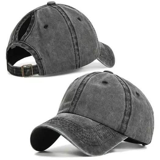 Distressed Wash Ponytail Baseball Cap DailySale