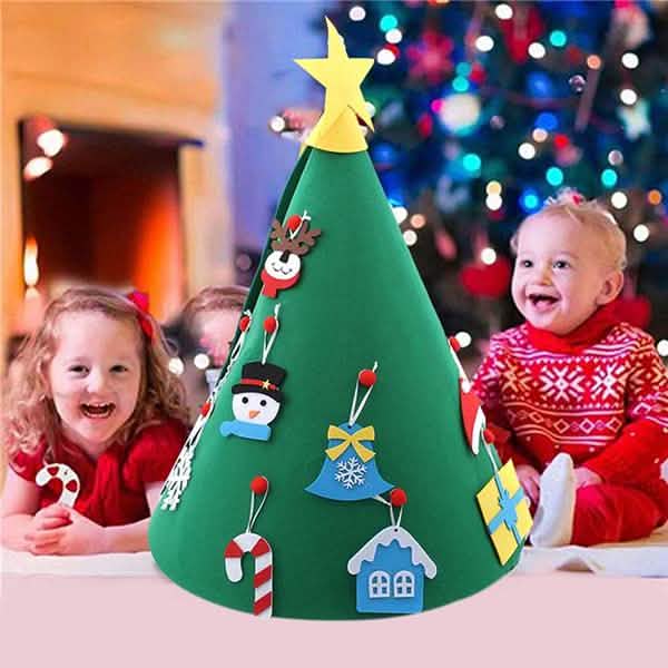DIY 3D Felt Christmas Tree Upgraded Toddler Christmas Tree DailySale