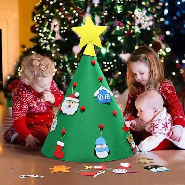 DIY 3D Felt Christmas Tree Upgraded Toddler Christmas Tree DailySale