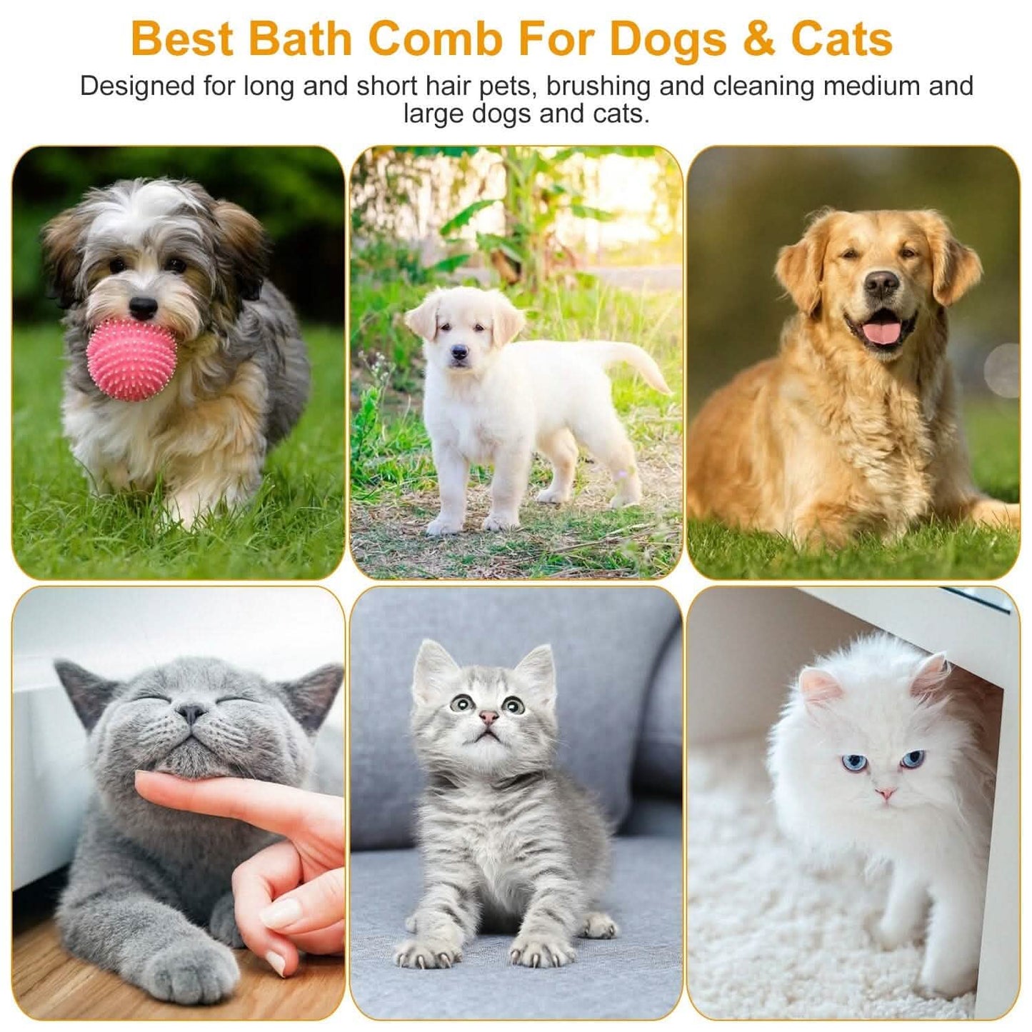 Dog Bath Brush Anti-Skid Pet Grooming Shower Silicone Massage Comb DailySale