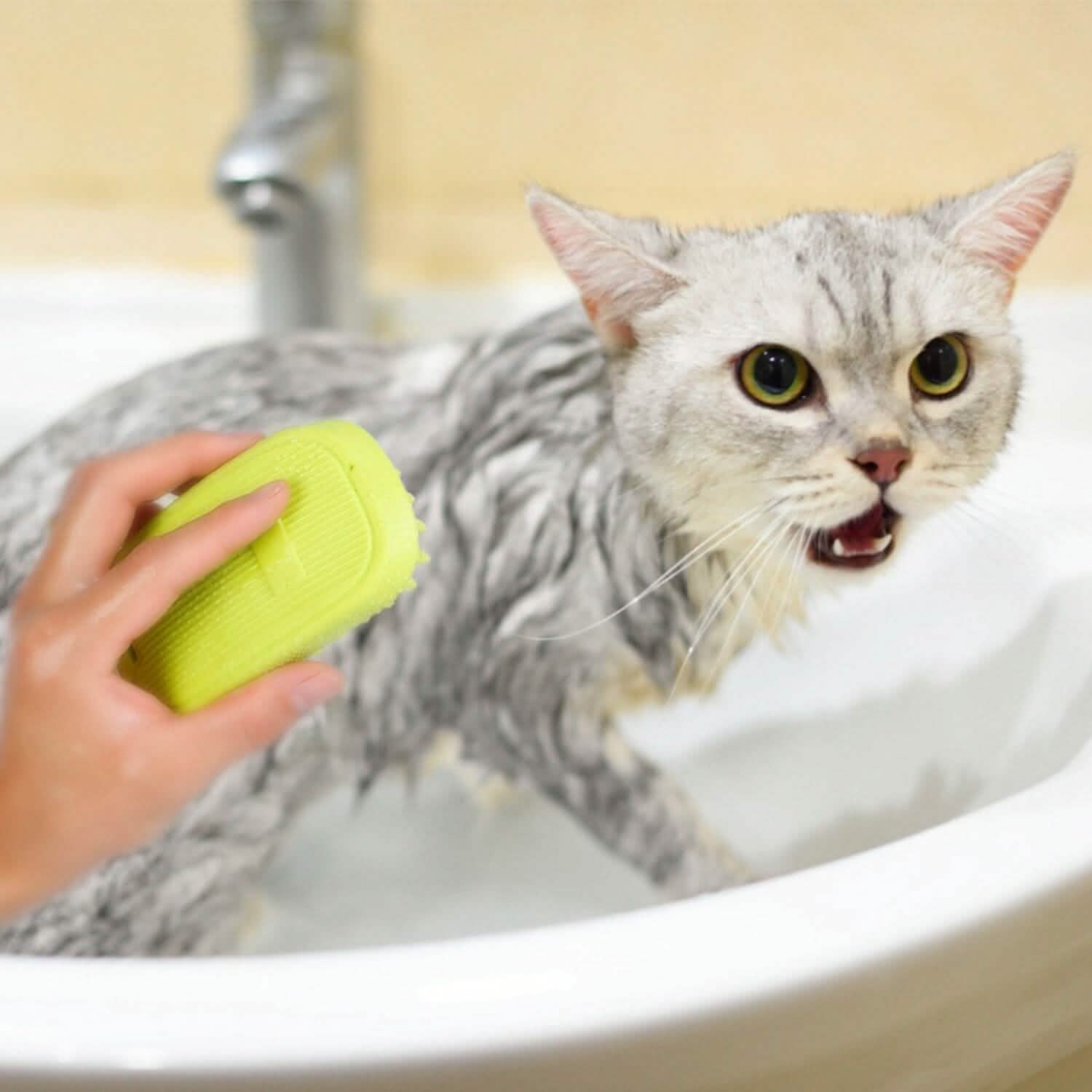 Dog Bath Brush Anti-Skid Pet Grooming Shower Silicone Massage Comb DailySale