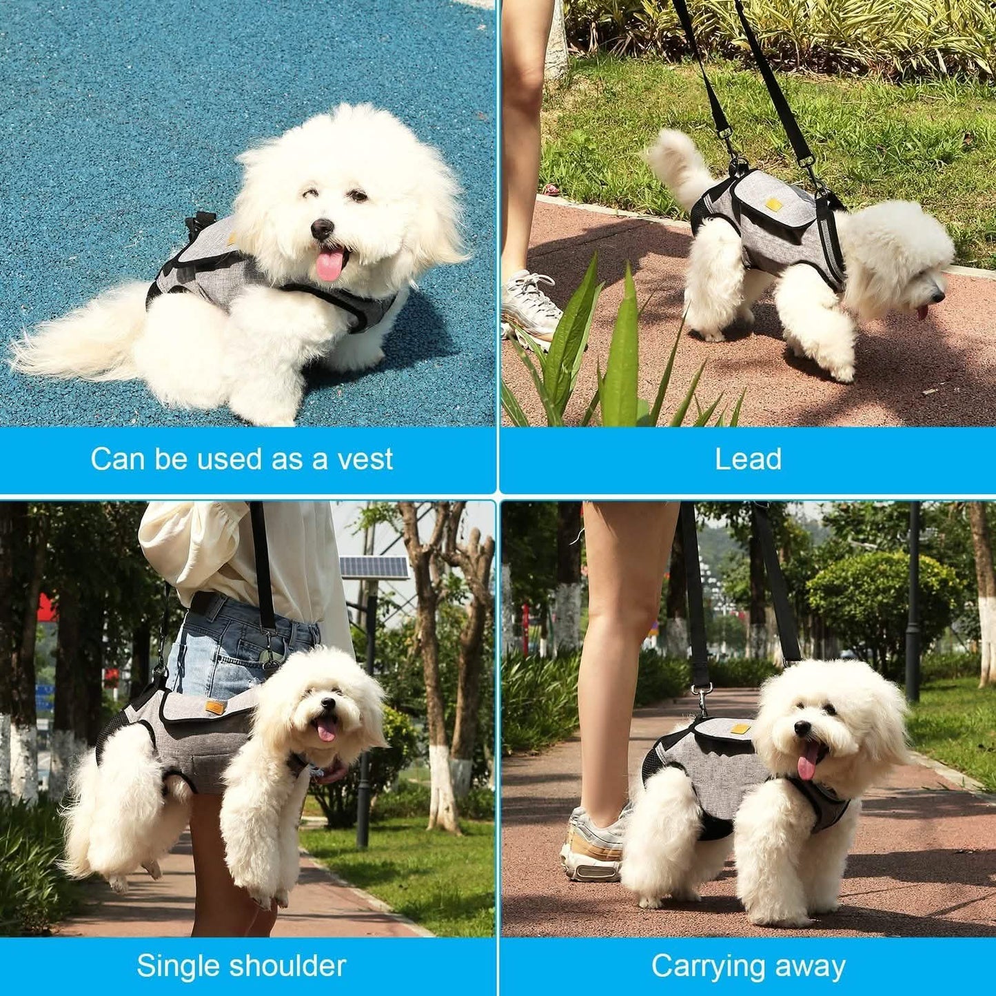 Dog Lift Harness Adjustable Pet Sling Bag Assist Aged Disabled Dogs Small DailySale