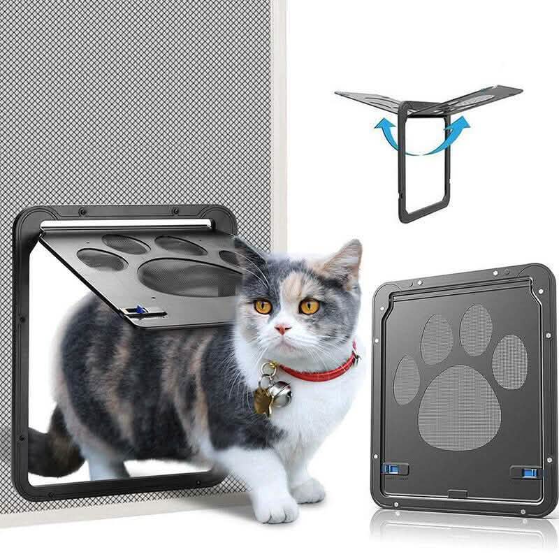 Dog or Cat Small Screen Locking Flap Door Magnetic Automatic Slide Protector DailySale