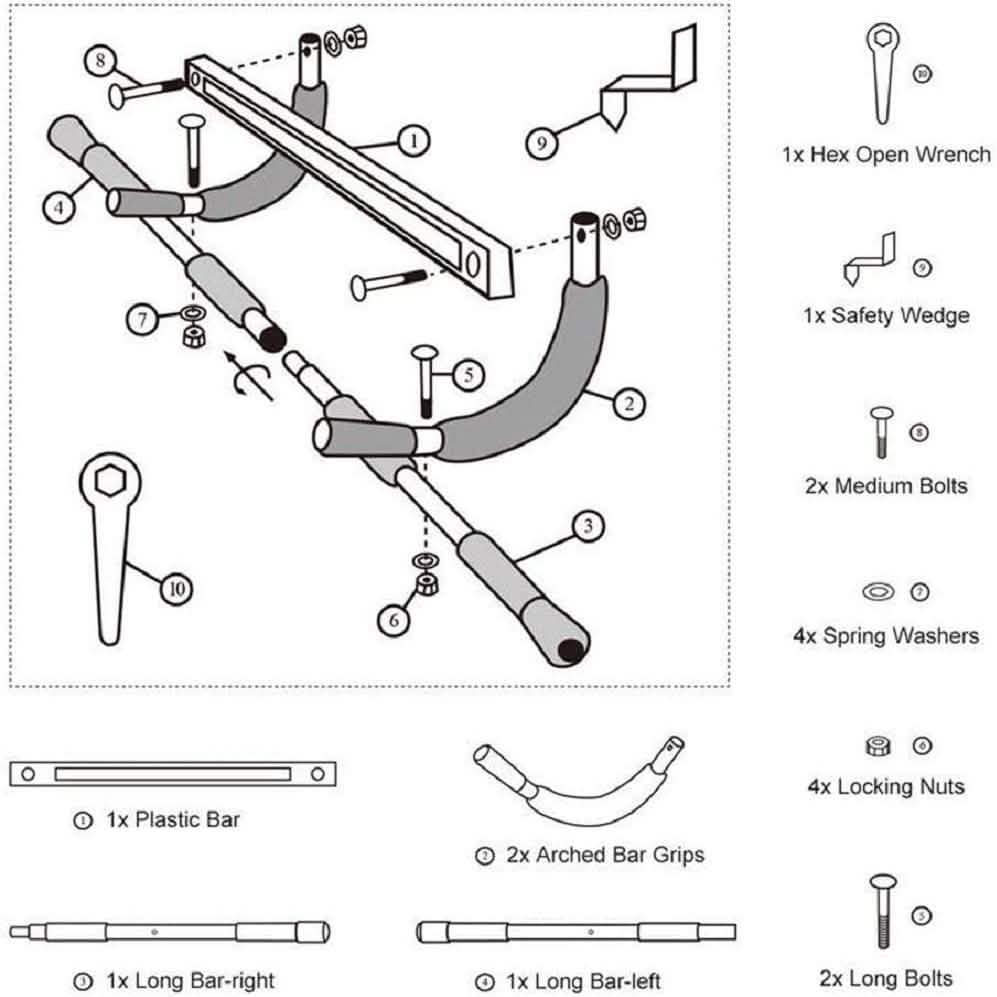 Doorway Pull Up Bar - Multifunctional Portable Gym System DailySale