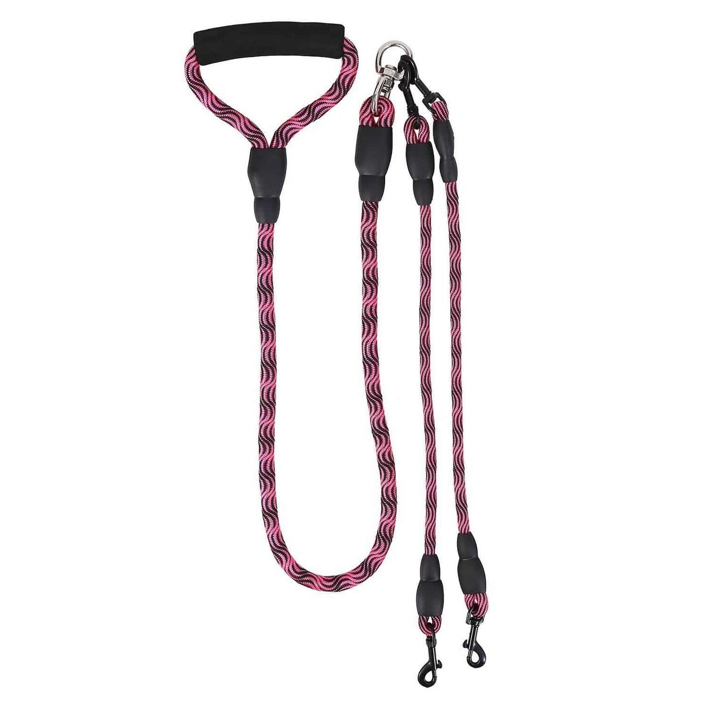 Double Dog Leash No-Tangle with Swivel Coupler Padded Handle DailySale