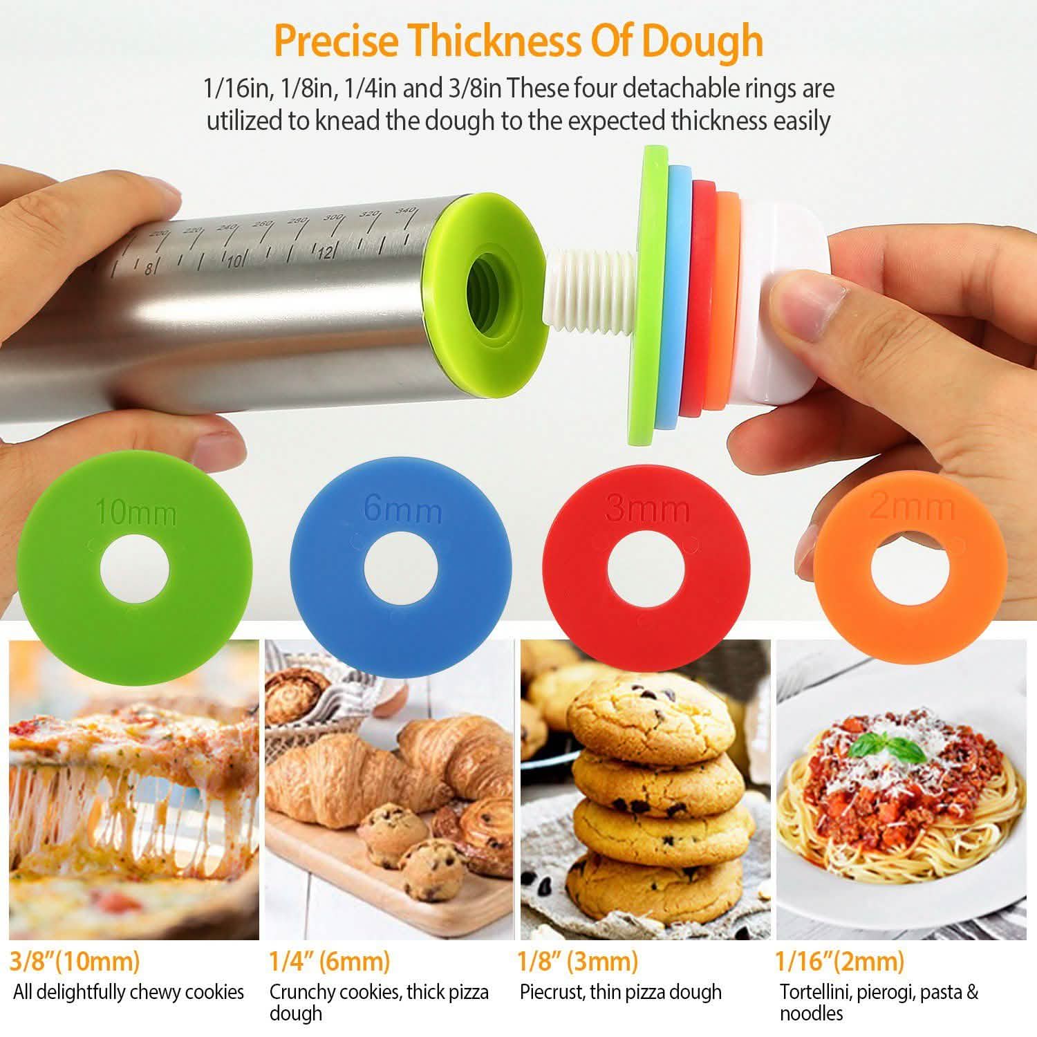 Dough Rolling Pin Dough Roller Stainless Steel DailySale