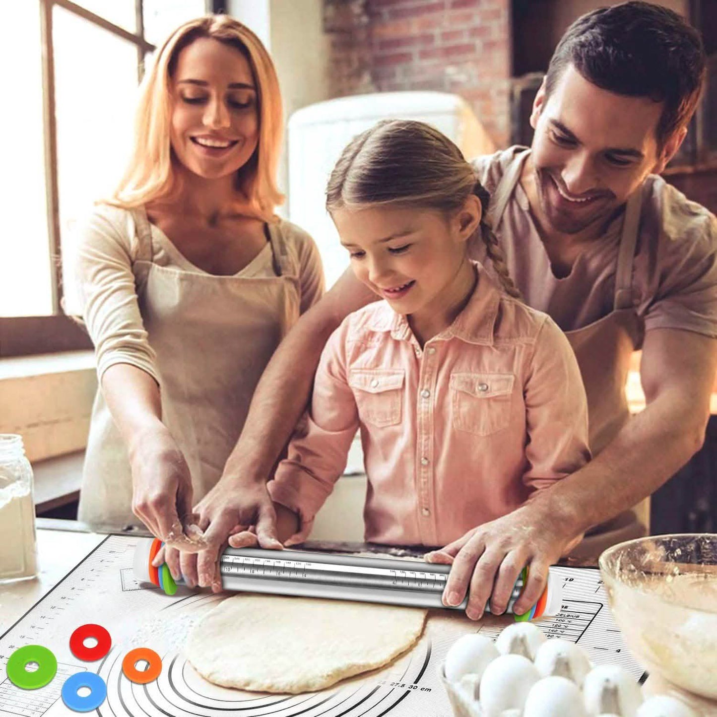 Dough Rolling Pin Dough Roller Stainless Steel DailySale