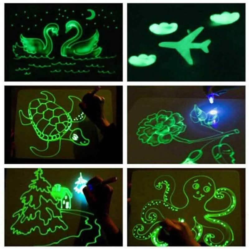 Draw With Light Kids' Learning Tablet Magic Drawing Board DailySale