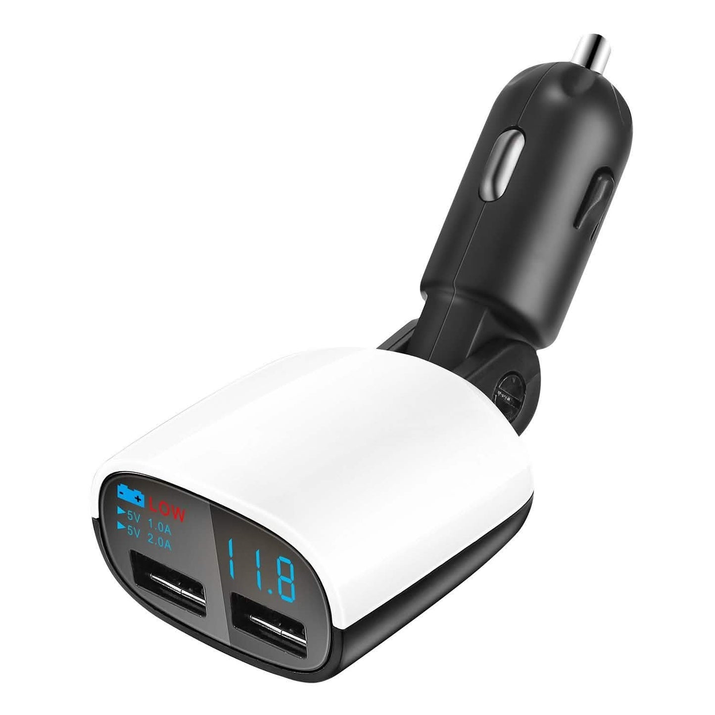 Dual USB Car Charger with Low Voltage LED Display DailySale
