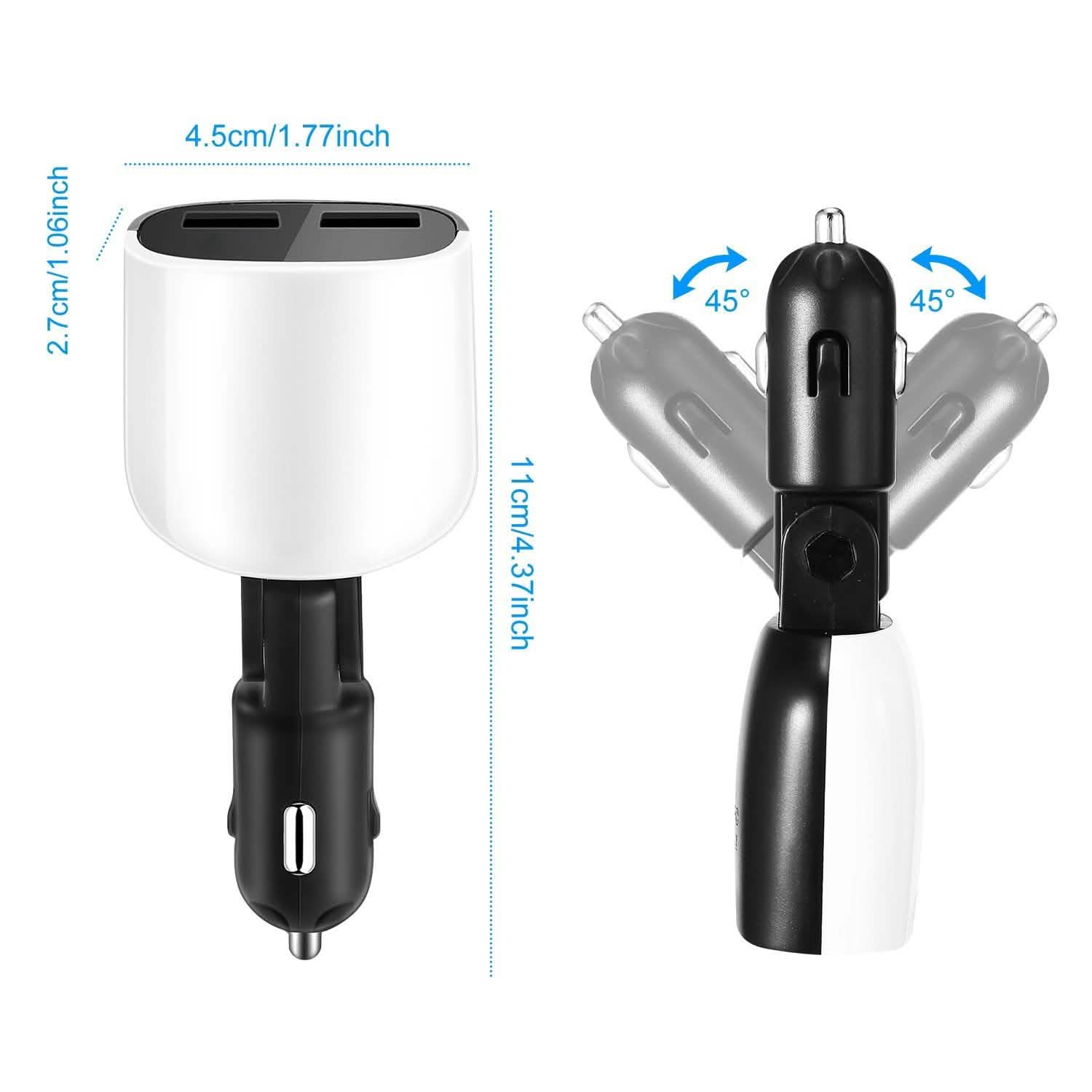 Dual USB Car Charger with Low Voltage LED Display DailySale