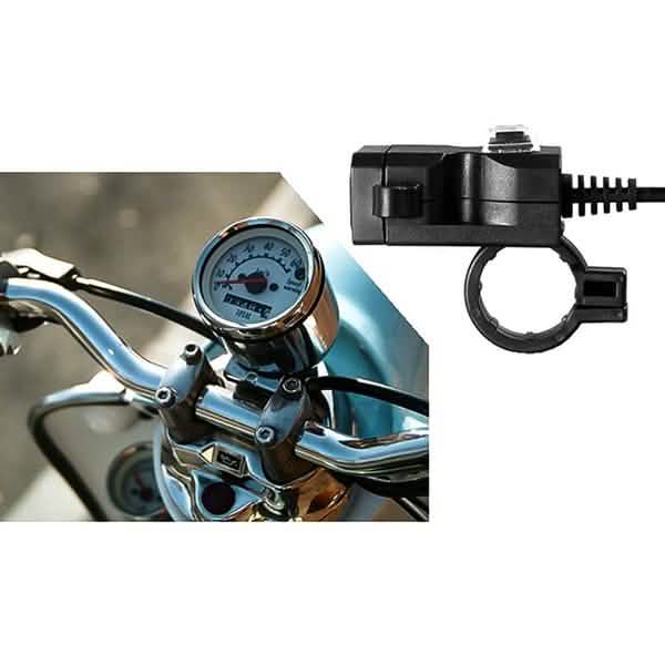 Dual USB Port 9-24V Waterproof Motorbike Motorcycle Handlebar Charger Adapter DailySale
