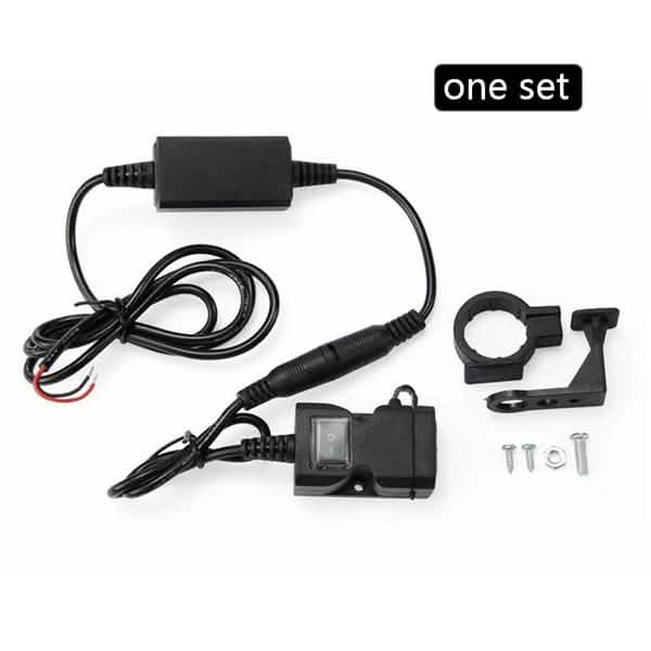 Dual USB Port 9-24V Waterproof Motorbike Motorcycle Handlebar Charger Adapter DailySale