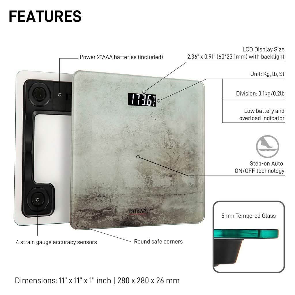 DUKAP LIFE Unique and Innovative Designs Digital Weight Scale DailySale