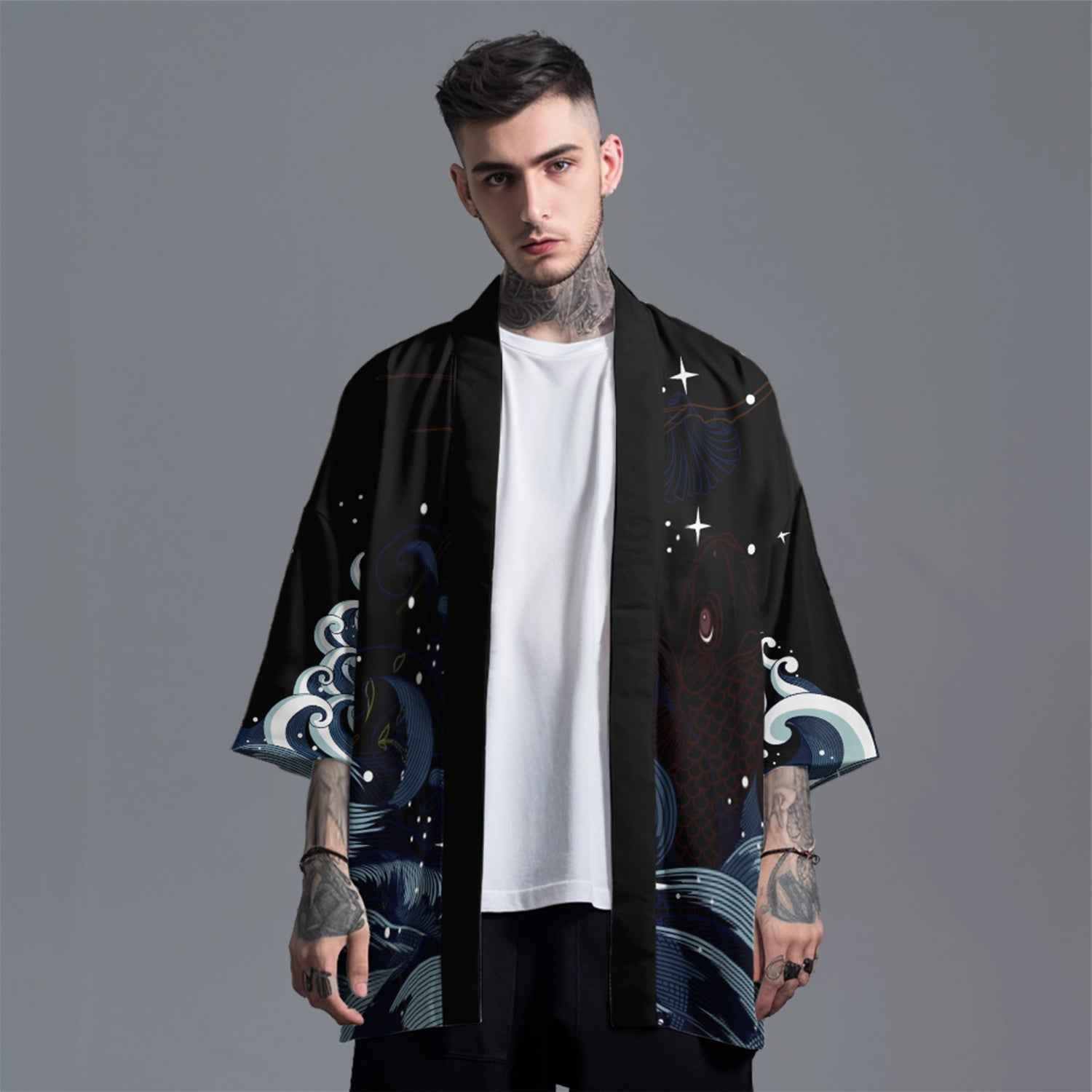 K04 Koi Paradise Kimono