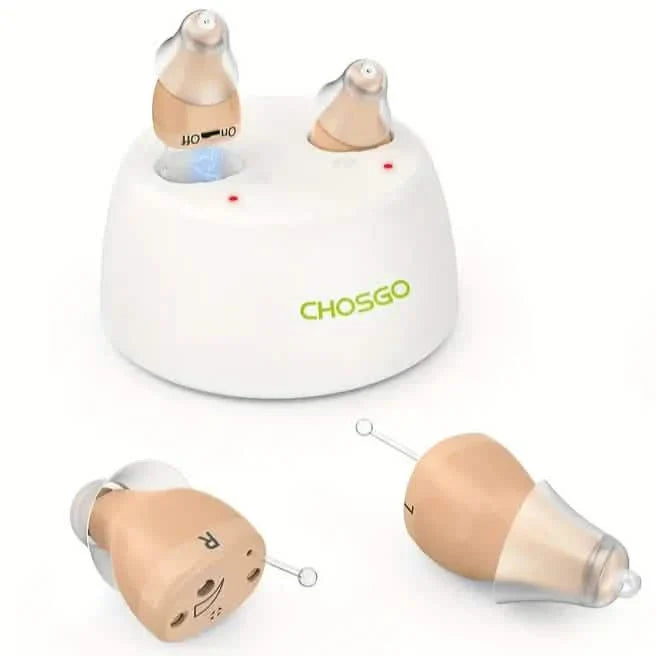 Rechargeable Hearing Aids – Invisible In-Ear, Noise Reduction, Volume Control DailySale