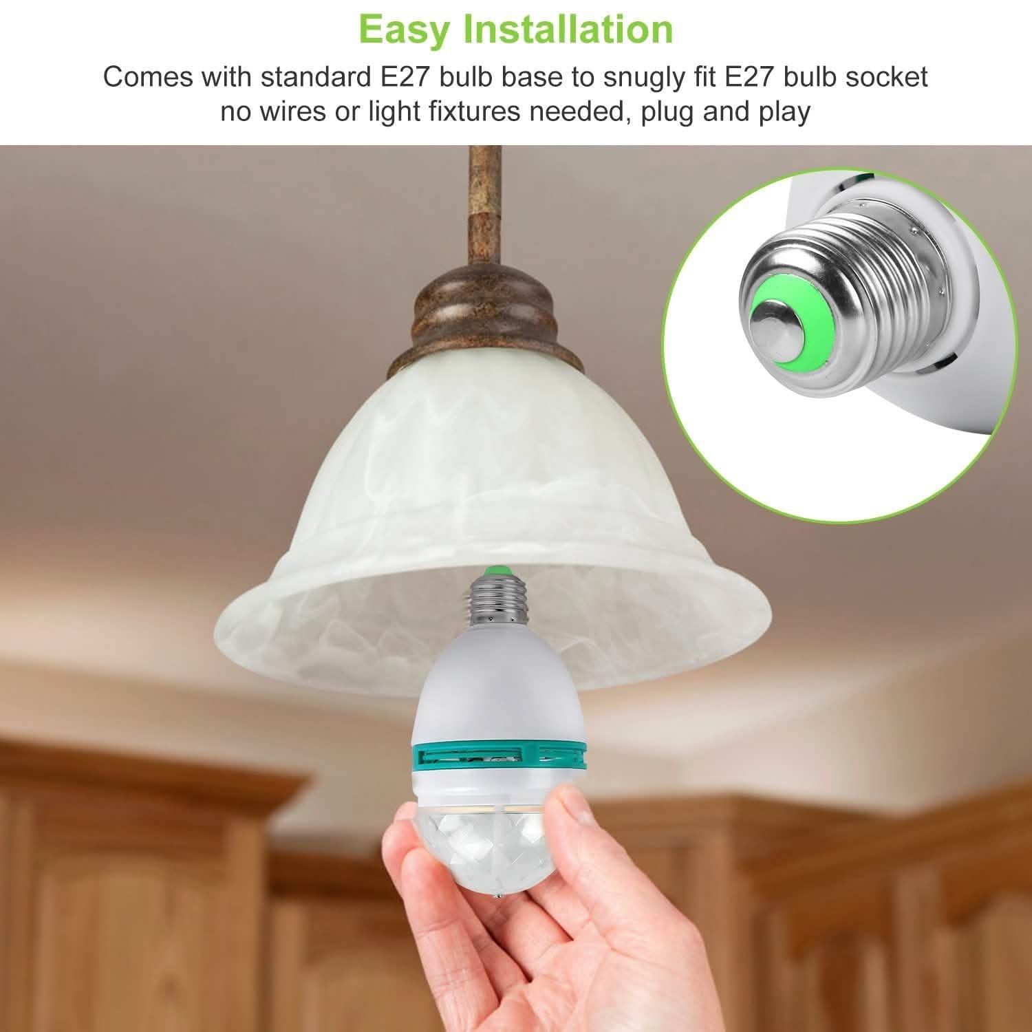 E27 3W Rotating RGB LED Light Bulb DailySale