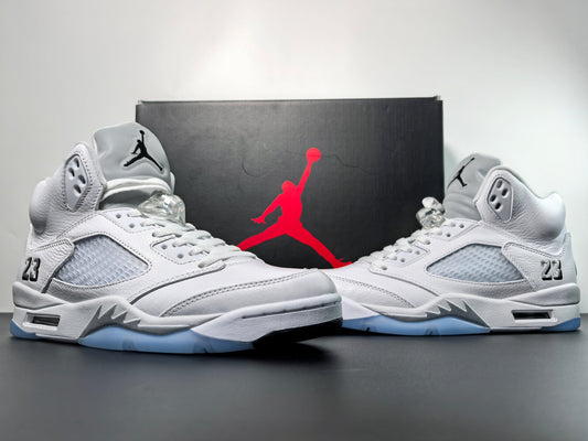 Air Jordan 5 OG White Metallic Luxury Urban Wear