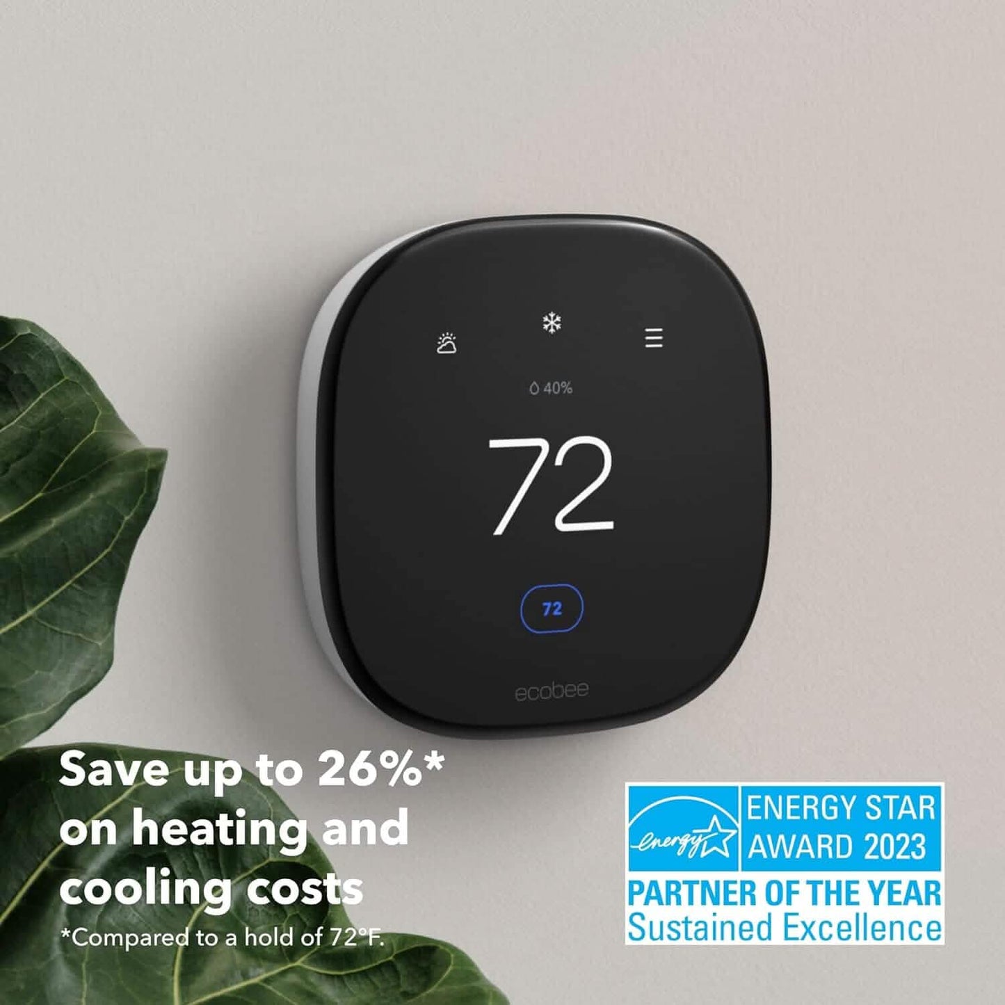 ecobee New Smart Thermostat Enhanced - Programmable Wifi Thermostat - Works with Siri, Alexa, Google Assistant - Energy Star Certified - Smart Home  (Refurbished) DailySale