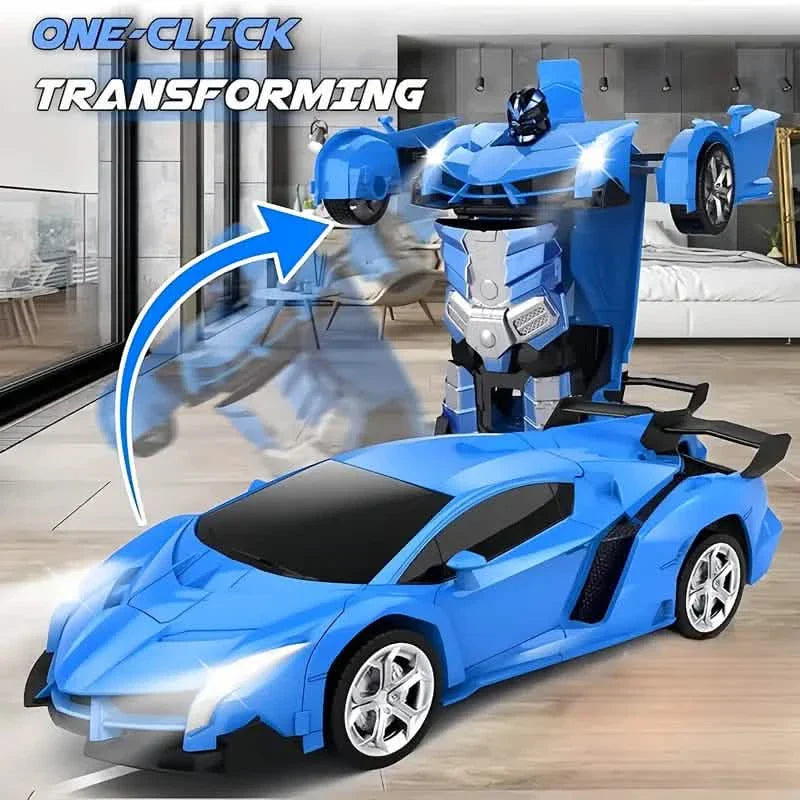 1:18 Remote Control Deformation Robot Car with LED Lights – 360° Drift, USB Rechargeable DailySale