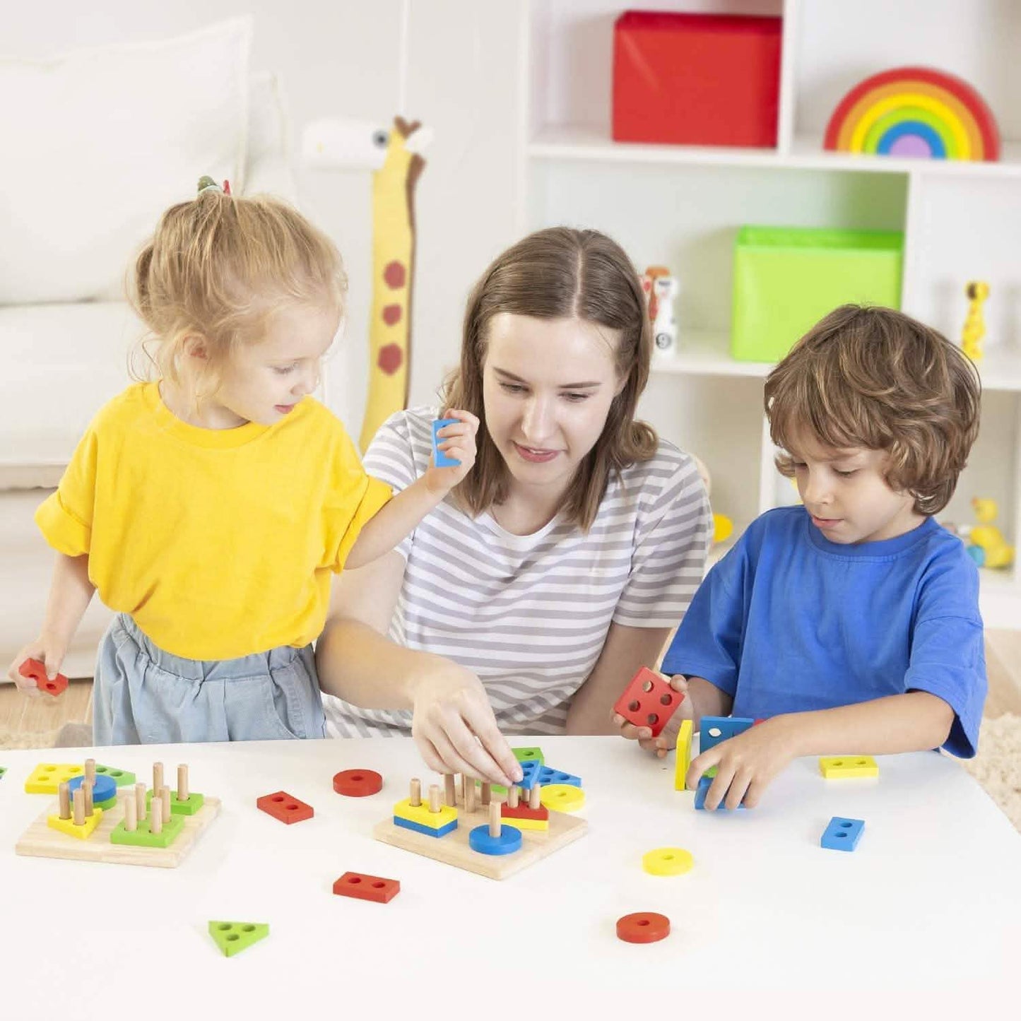 Educational Toys Wooden Shapes Sorter DailySale