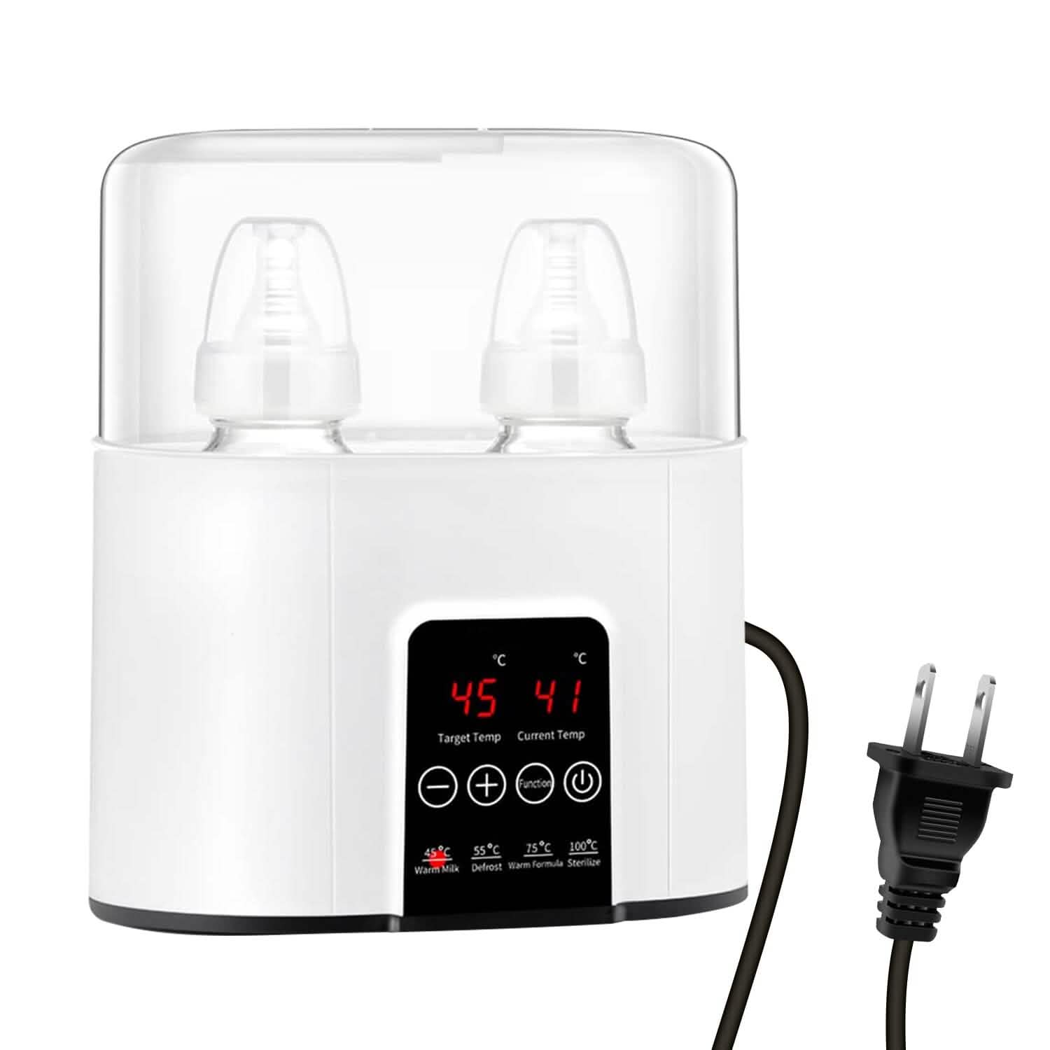 Electric Baby Milk Bottle Warmer Fit with 4 Heating Modes Adjustable Temperature Display Screen DailySale