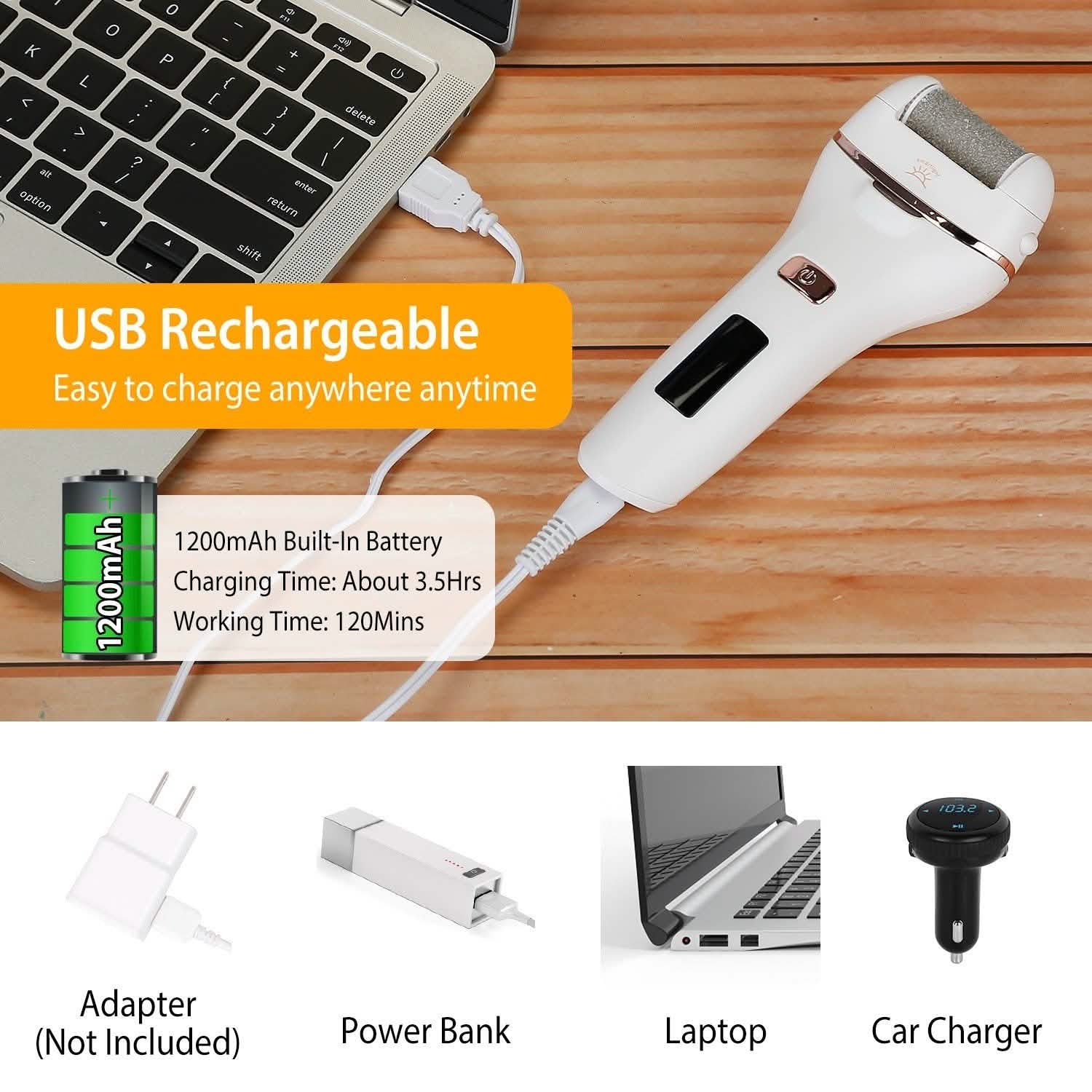 Electric Callus Remover USB Rechargeable Foot Scrubber DailySale