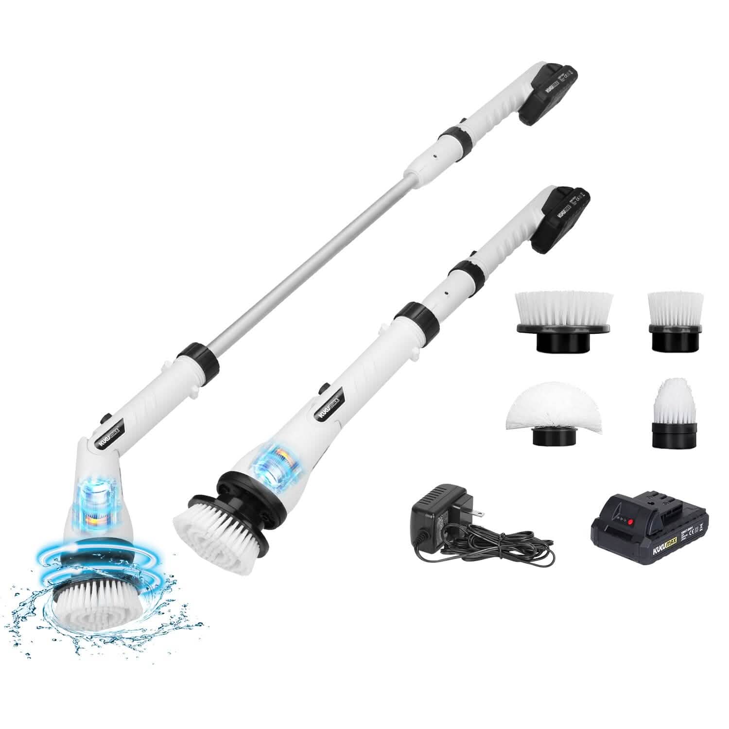 Electric Cordless Spin Scrubber Cleaning Brush with 4 Replaceable Heads DailySale