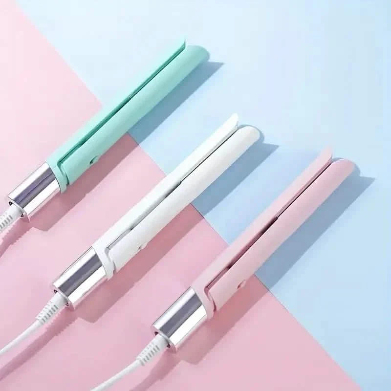 Electric Hair Straightener and Curler with Ceramic Plates DailySale